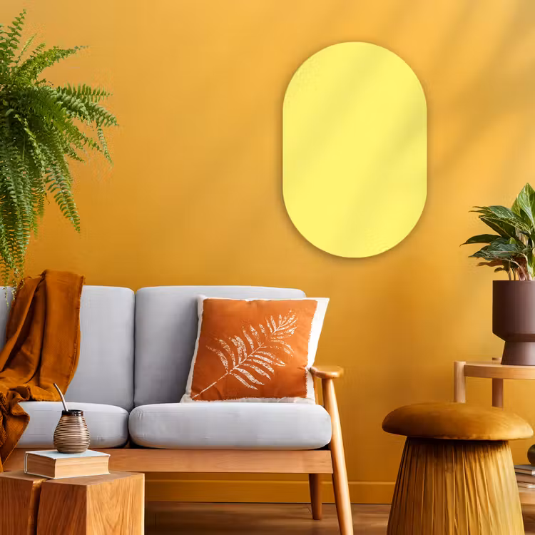 Muurovaal - Kunststof - Buttery - Beige - Geel — 1