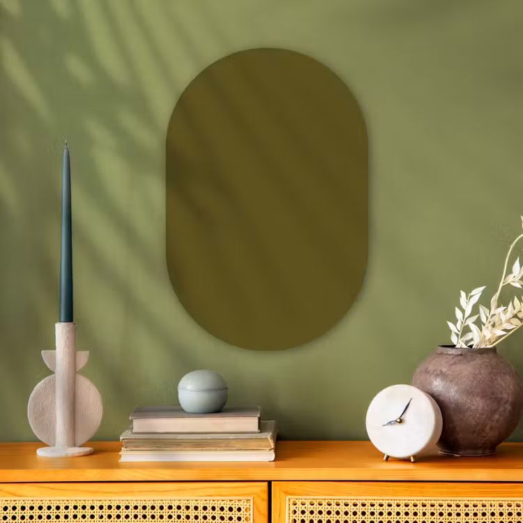 Muurovaal - Kunststof - Dark - Olive - Groen — 2