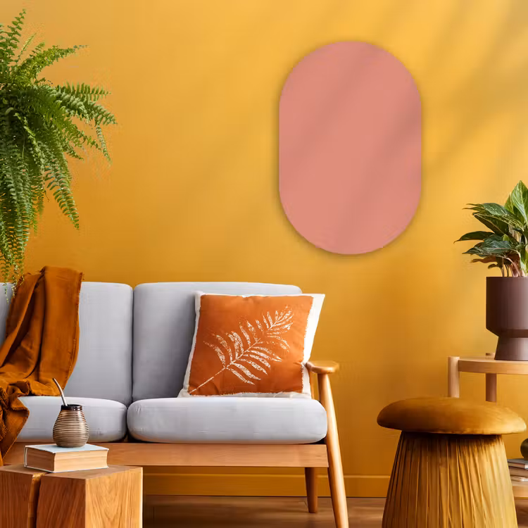 Muurovaal - Kunststof - Earthy - Rose - Koraal — 2