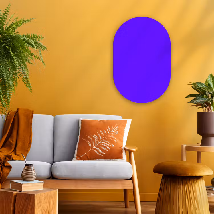 Muurovaal - Kunststof - Electric - Indigo - Paars — 1