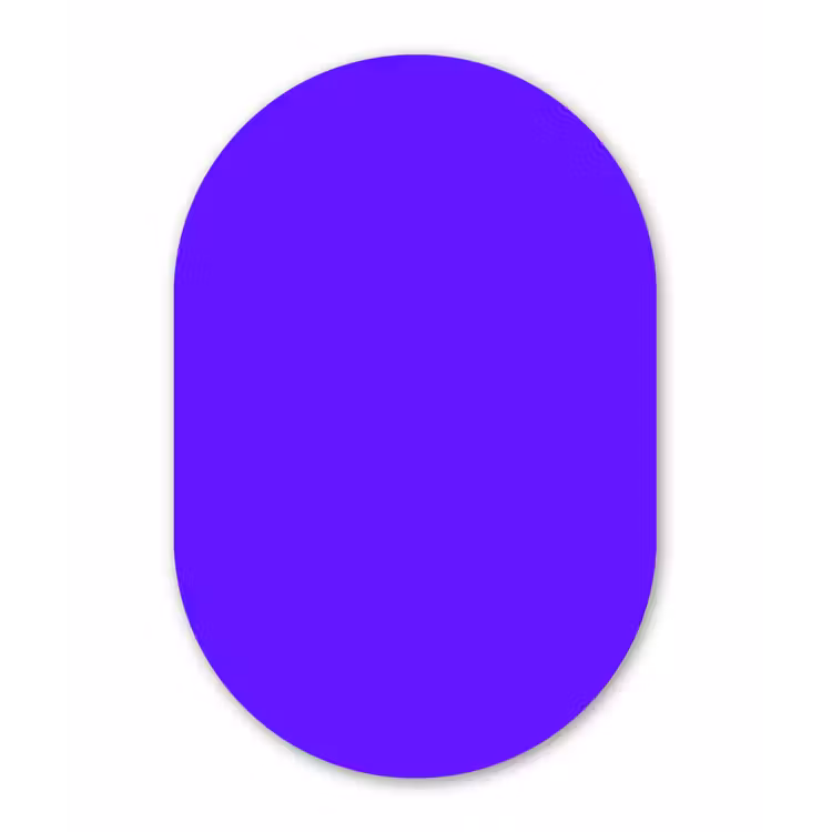 Muurovaal - Kunststof - Electric - Indigo - Paars — 3