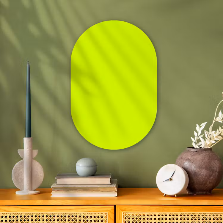 Muurovaal - Kunststof - Electric - Lemon - Geel — 1