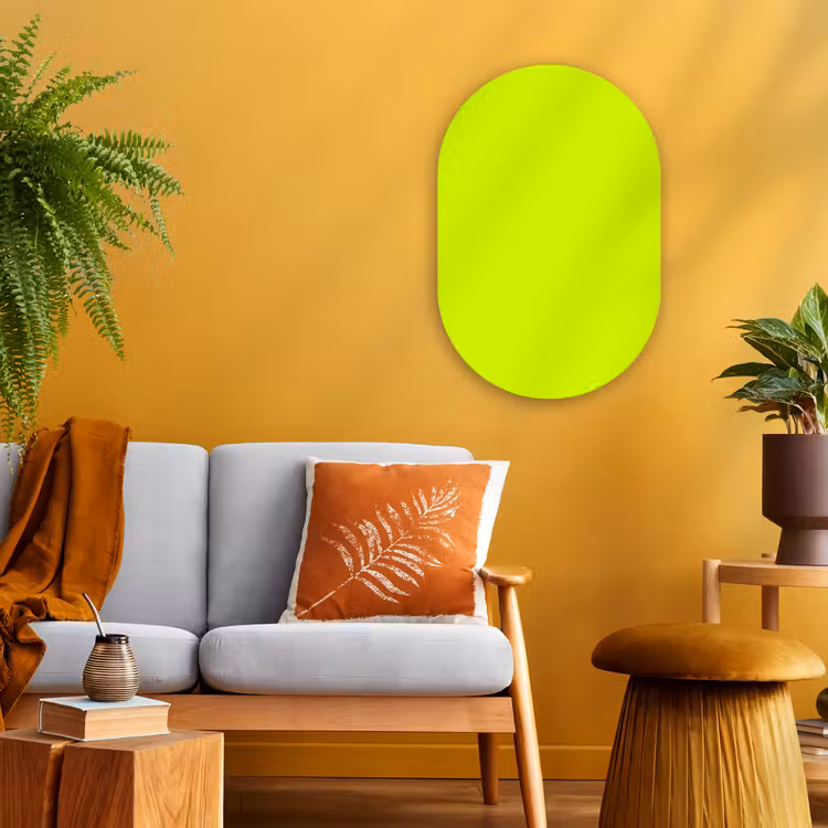 Muurovaal - Kunststof - Electric - Lemon - Geel — 2