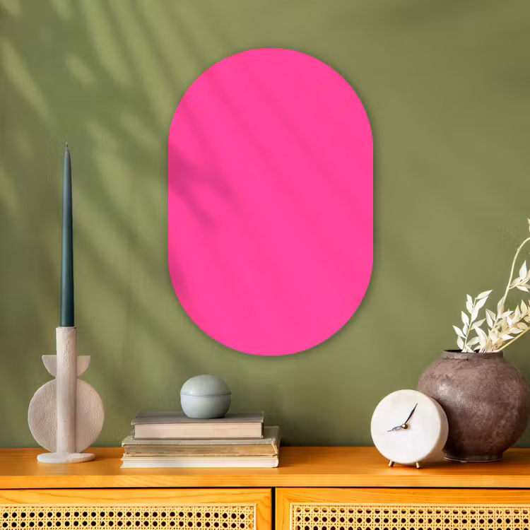 Muurovaal - Kunststof - Electric - Magenta - Roze — 2