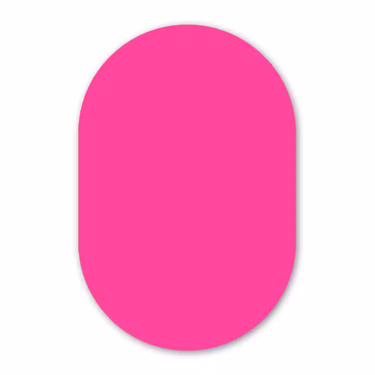 Muurovaal - Kunststof - Electric - Magenta - Roze — 3