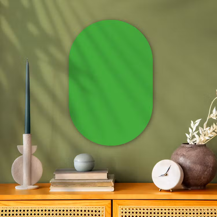Muurovaal - Kunststof - Kelly - Green - Groen — 1