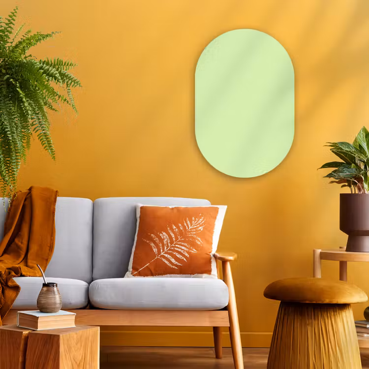 Muurovaal - Kunststof - Light - Lime - Groen — 1