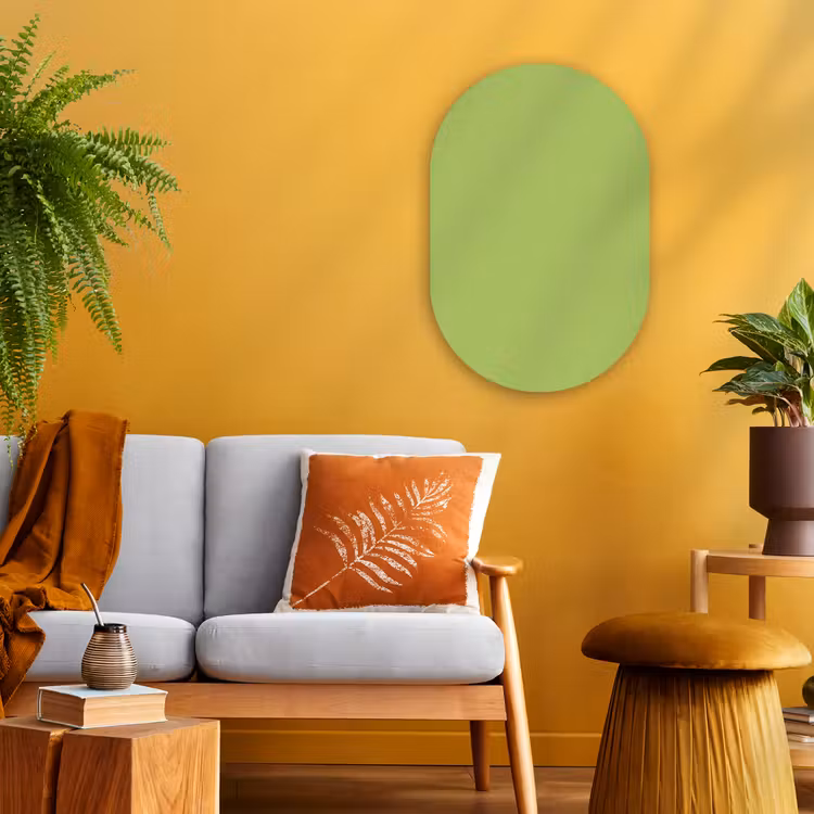 Muurovaal - Kunststof - Lime - Glow - Groen — 1