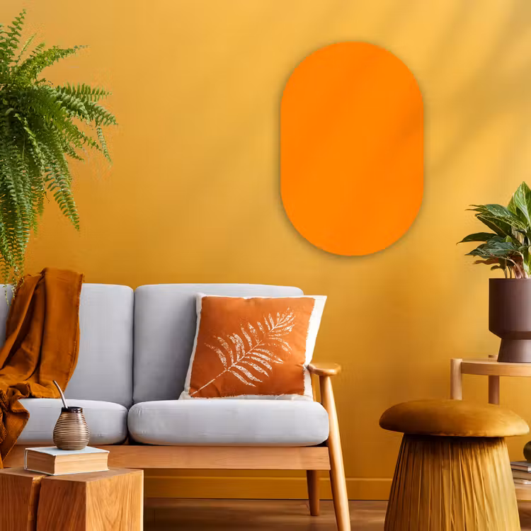 Muurovaal - Kunststof - Marigold - Glow - Oranje — 1