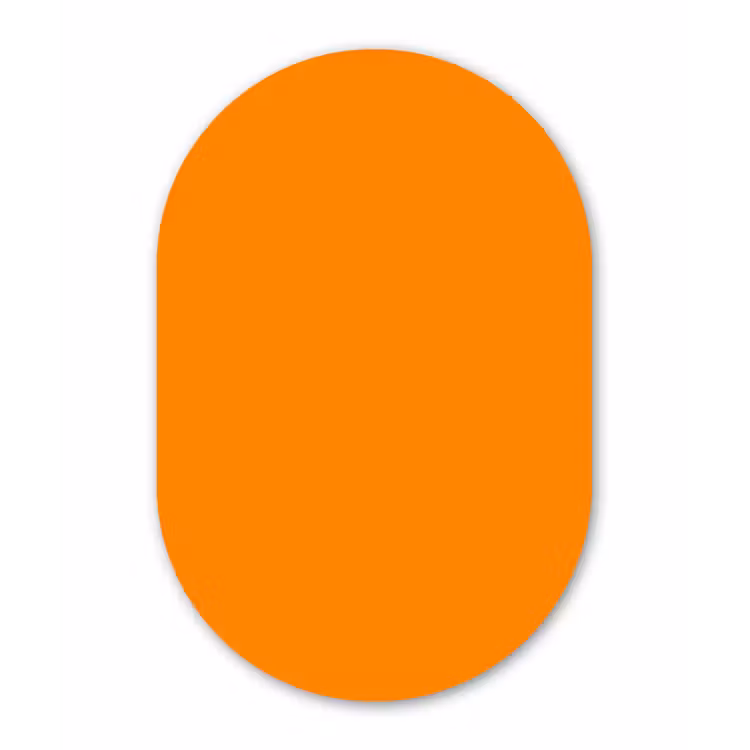 Muurovaal - Kunststof - Marigold - Glow - Oranje — 2