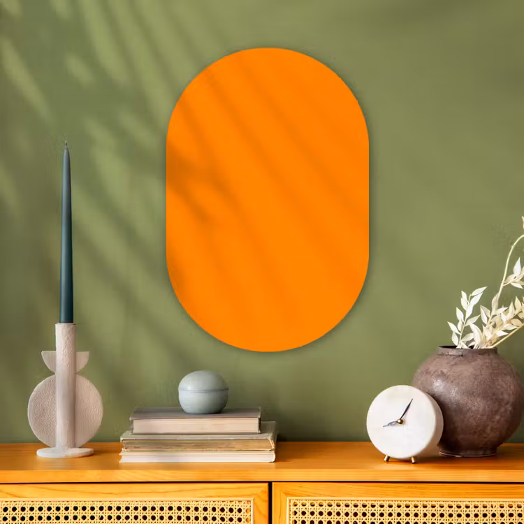 Muurovaal - Kunststof - Marigold - Glow - Oranje — 3