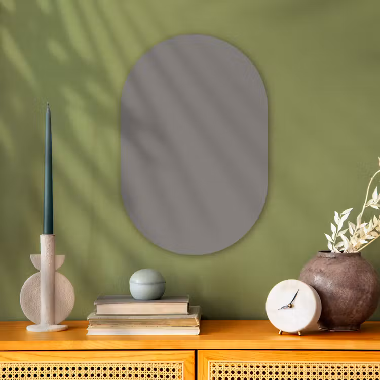 Muurovaal - Kunststof - Mineral - Grey - Grijs — 1