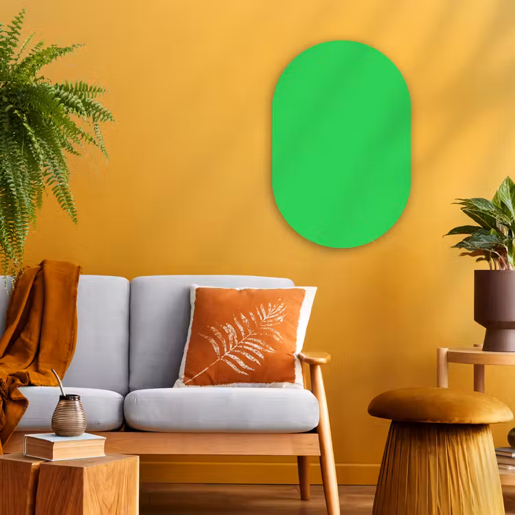 Muurovaal - Kunststof - Mint - Green - Groen — 1