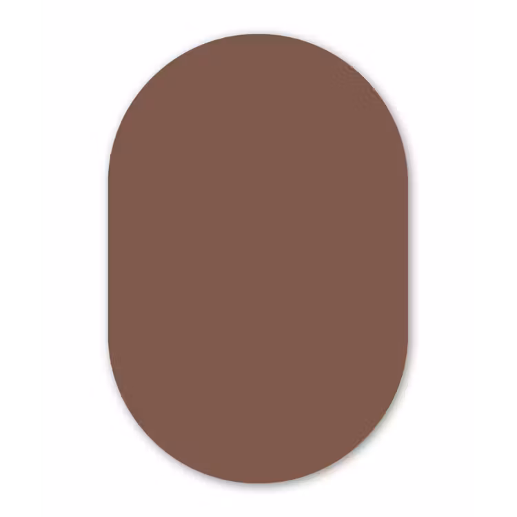 Muurovaal - Kunststof - Muted - Chestnut - Bruin — 1