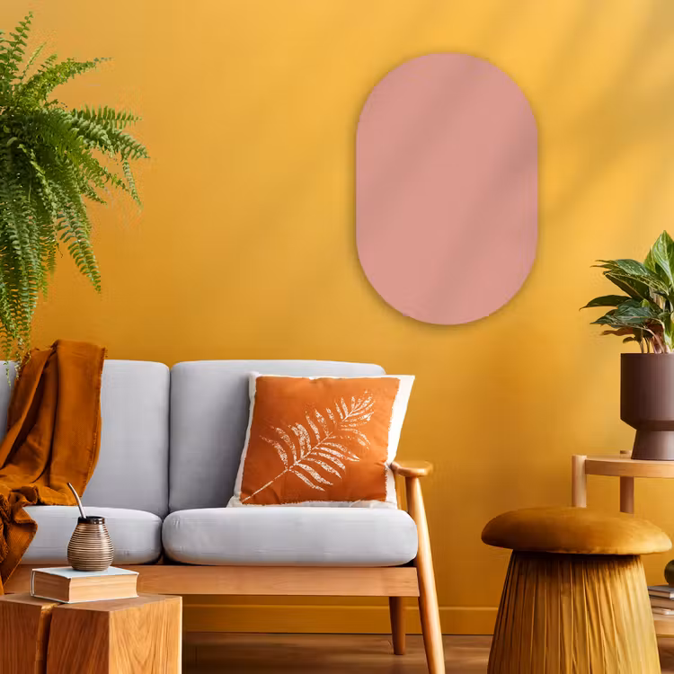 Muurovaal - Kunststof - Muted - Salmon - Koraal — 1