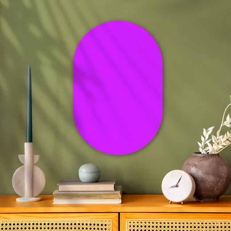 Muurovaal - Kunststof - Neon - Orchid - Paars — 1