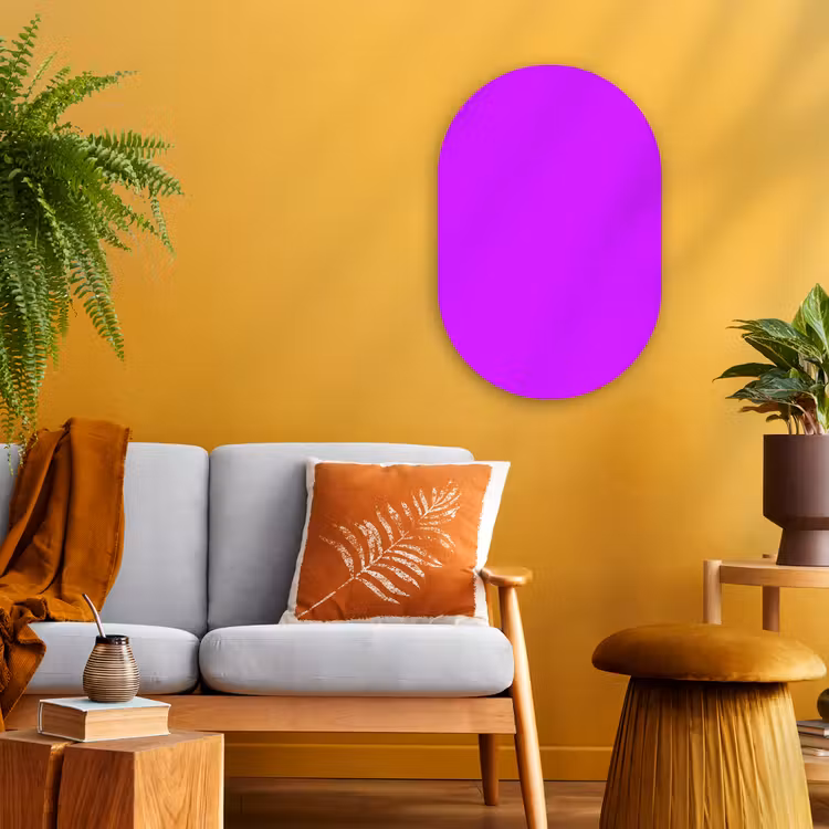 Muurovaal - Kunststof - Neon - Orchid - Paars — 2