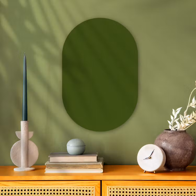 Muurovaal - Kunststof - Olive - Drab - Groen — 2