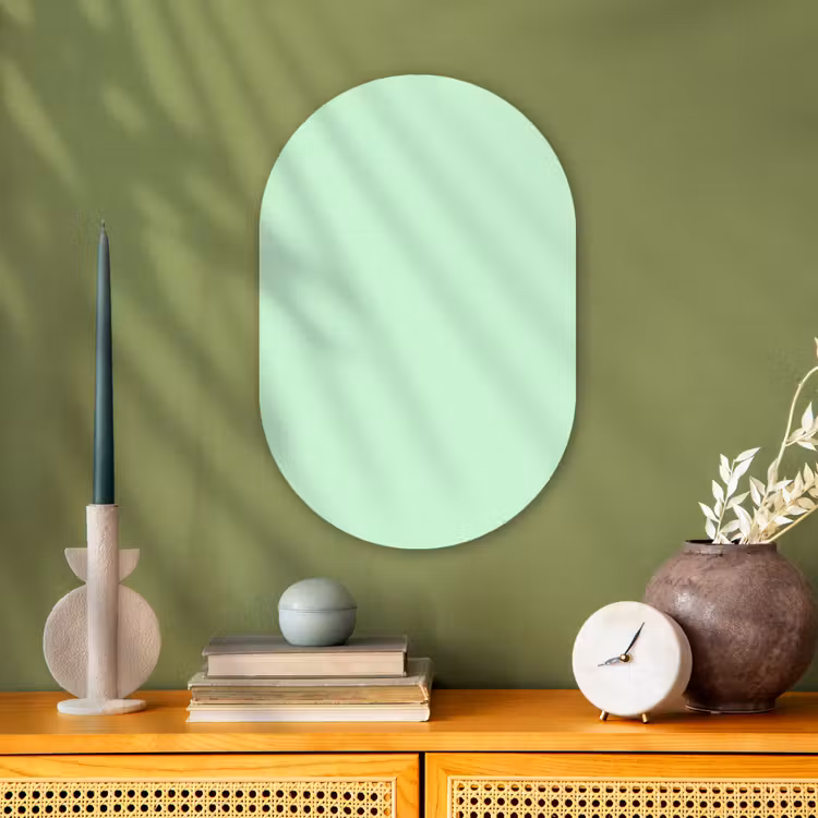 Muurovaal - Kunststof - Pale - Mint - Groen — 2