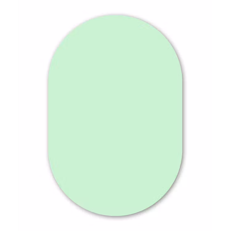 Muurovaal - Kunststof - Pale - Mint - Groen — 3