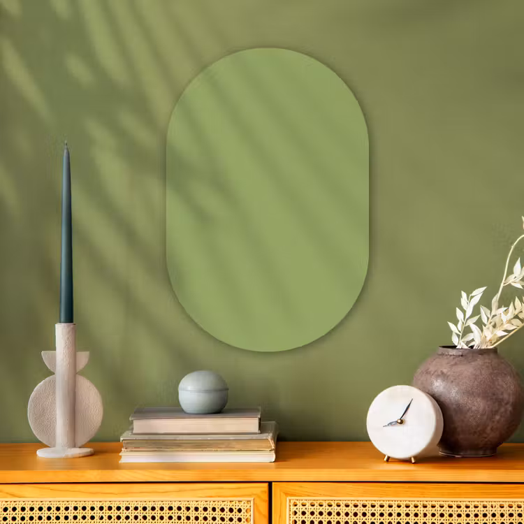 Muurovaal - Kunststof - Sage - Green - Groen — 1