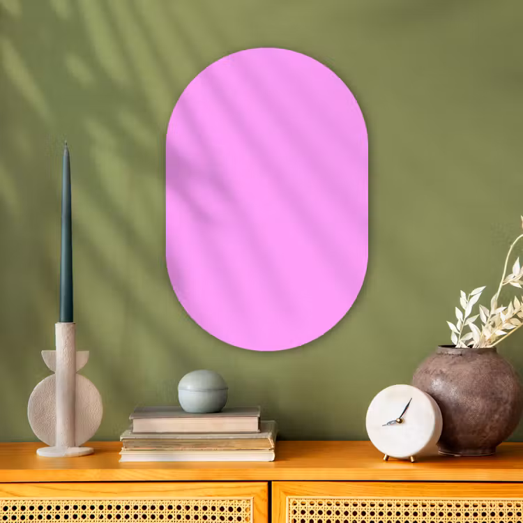 Muurovaal - Kunststof - Soft - Lavender - Roze — 1