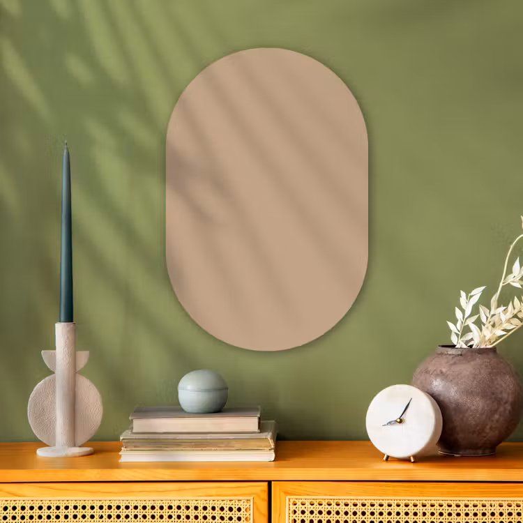 Muurovaal - Kunststof - Soft - Taupe - Bruin — 2