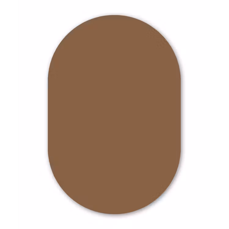 Muurovaal - Kunststof - Soft - Walnut - Bruin — 2