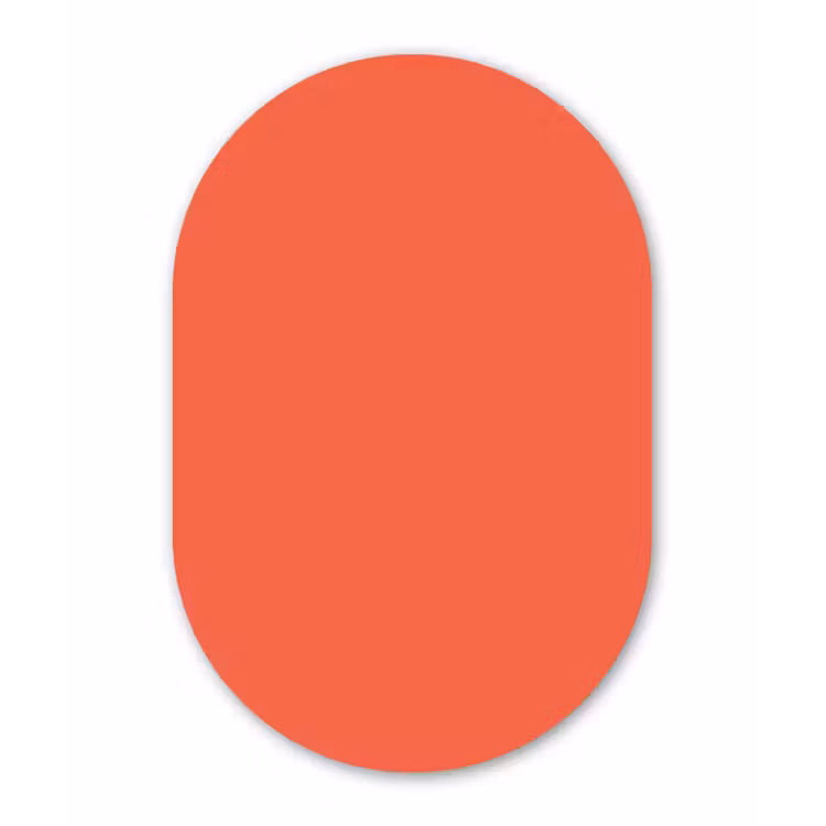 Muurovaal - Kunststof - Sunset - Salmon - Oranje — 1