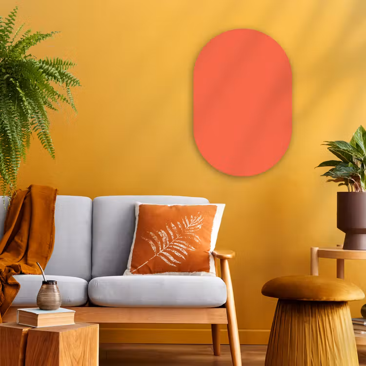 Muurovaal - Kunststof - Sunset - Salmon - Oranje — 2