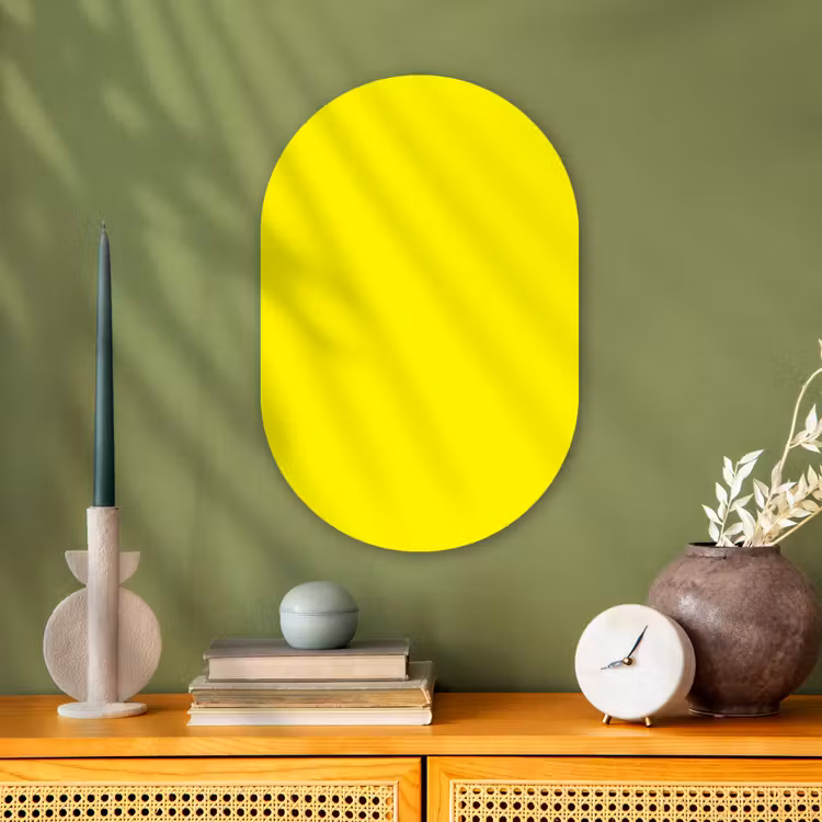Muurovaal - Kunststof - Sunshine - Glow - Geel — 1