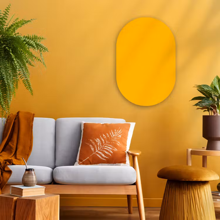 Muurovaal - Kunststof - Vivid - Amber - Geel — 1