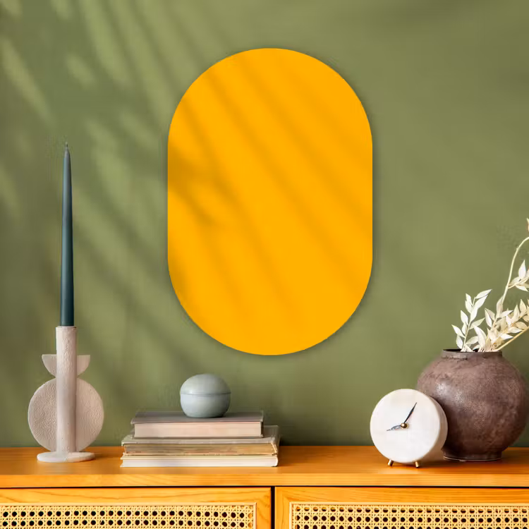 Muurovaal - Kunststof - Vivid - Amber - Geel — 2
