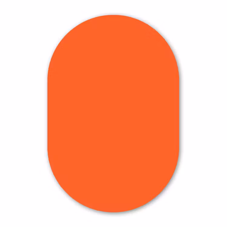 Muurovaal - Kunststof - Vivid - Amber - Oranje — 3