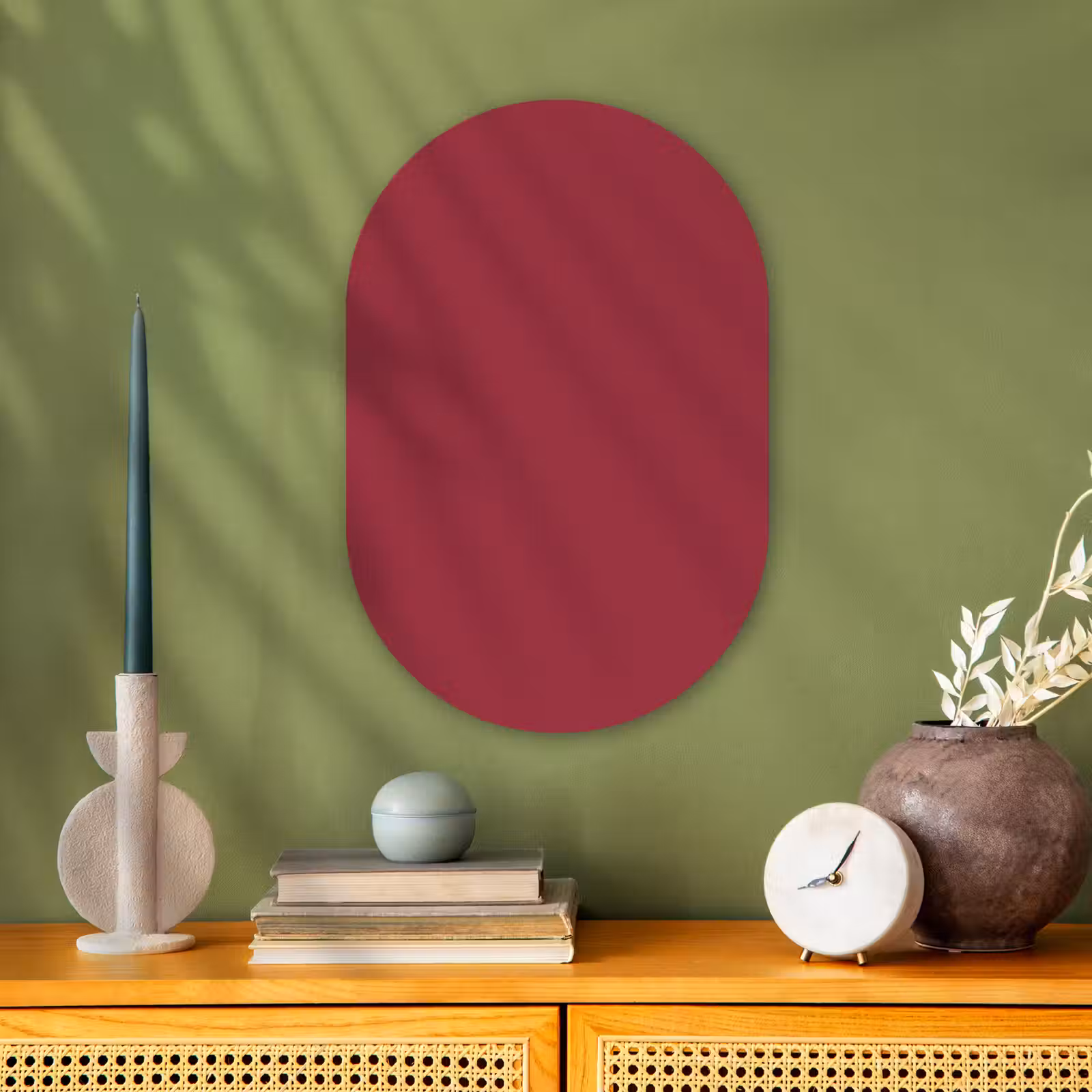 Muurovaal - Kunststof - Antique - Ruby - Rood — 1