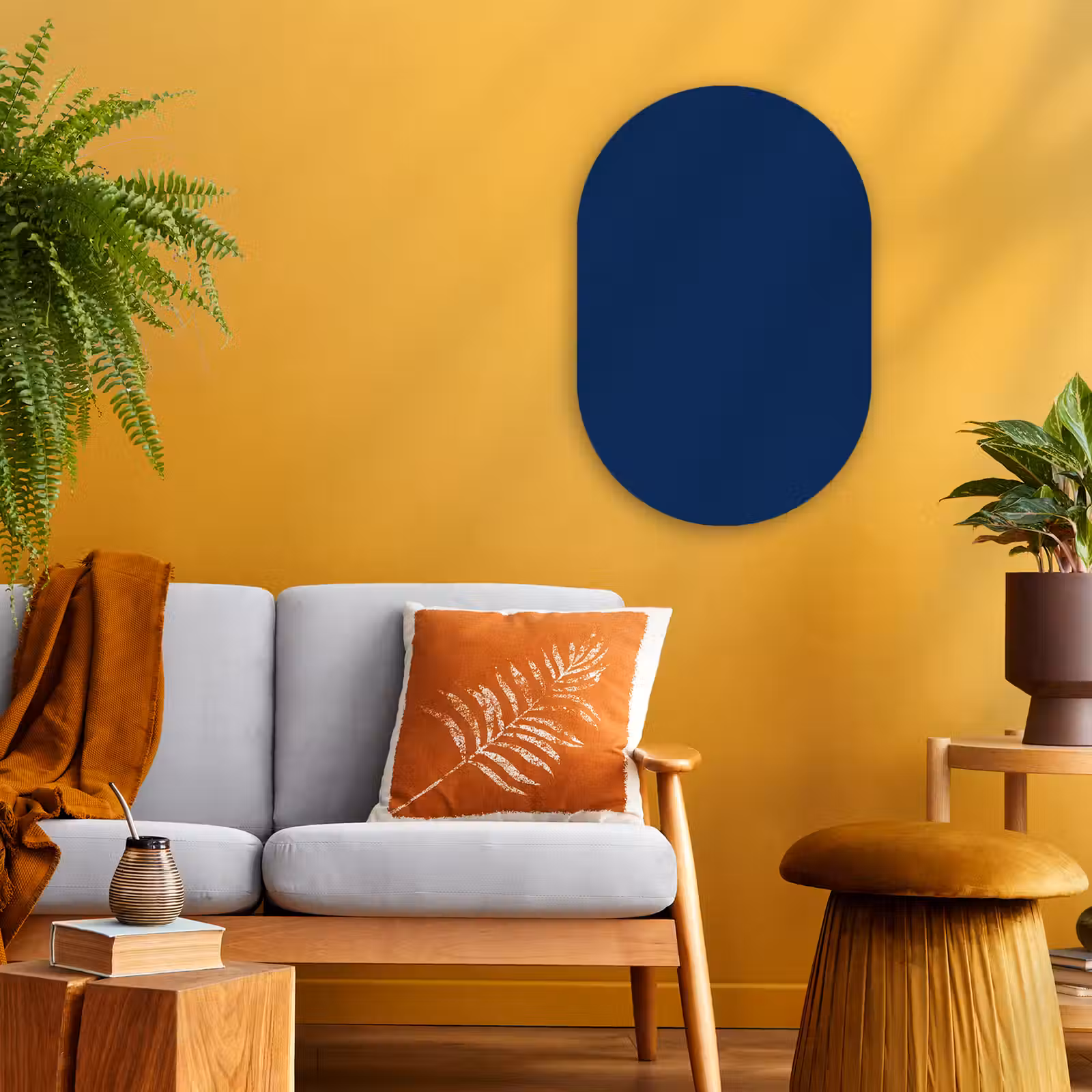 Muurovaal - Kunststof - Midnight - Navy - Blauw — 1