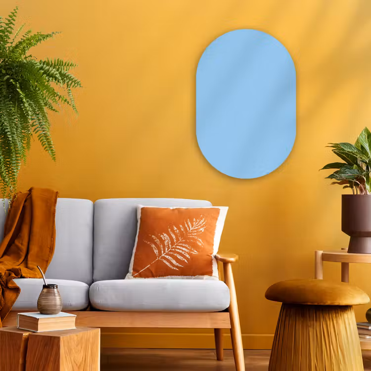 Muurovaal - Kunststof - Baby - Blue - Blauw — 3