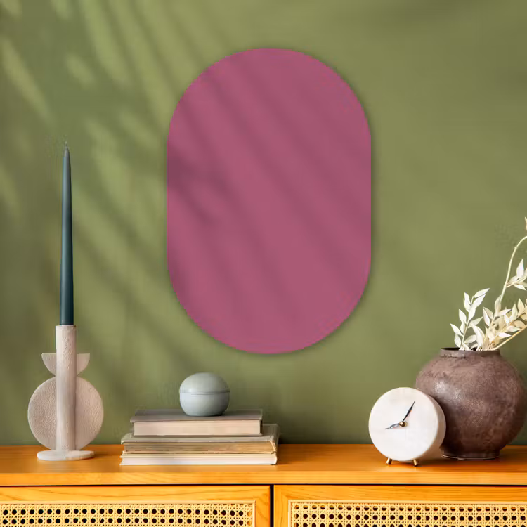 Muurovaal - Kunststof - Berry - Roze -Pink — 1