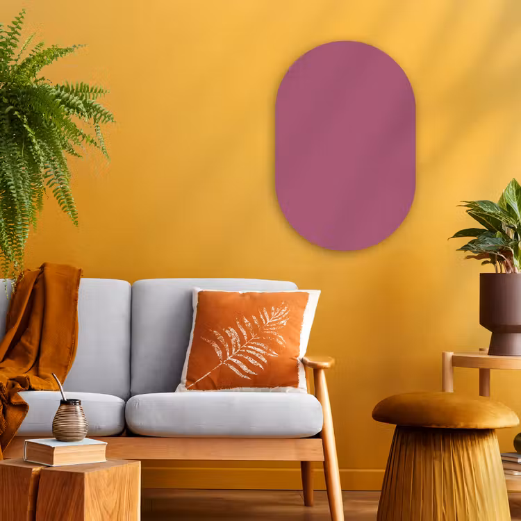 Muurovaal - Kunststof - Berry - Roze -Pink — 2