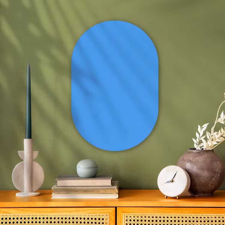 Muurovaal - Kunststof - Bright - Azure - Blauw — 2