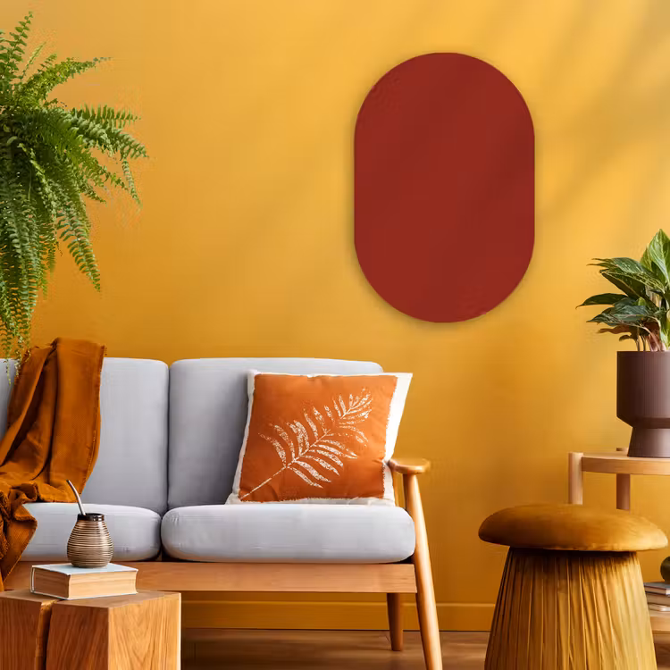 Muurovaal - Kunststof - Burnt - Copper - Rood — 2