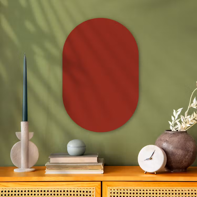 Muurovaal - Kunststof - Burnt - Copper - Rood — 3