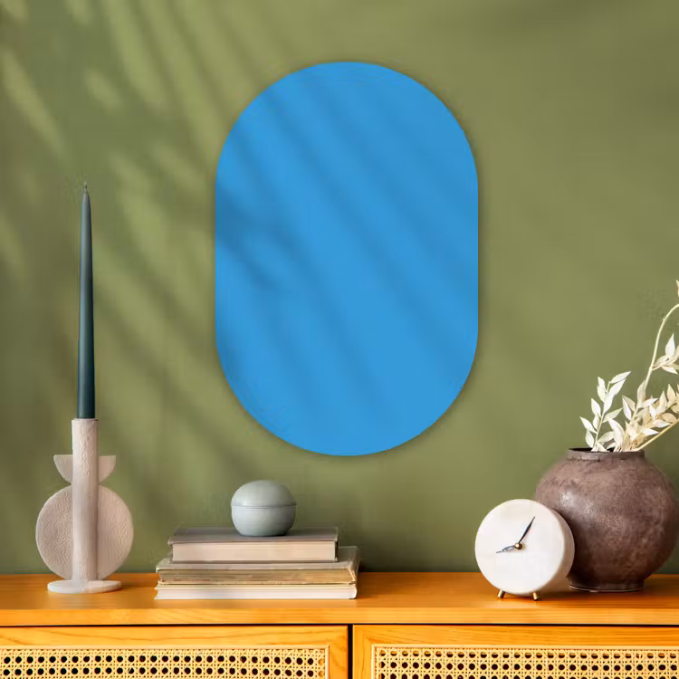 Muurovaal - Kunststof - Cerulean - Breeze - Blauw — 1