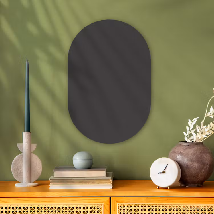 Muurovaal - Kunststof - Charcoal - Grijs- Grey — 2