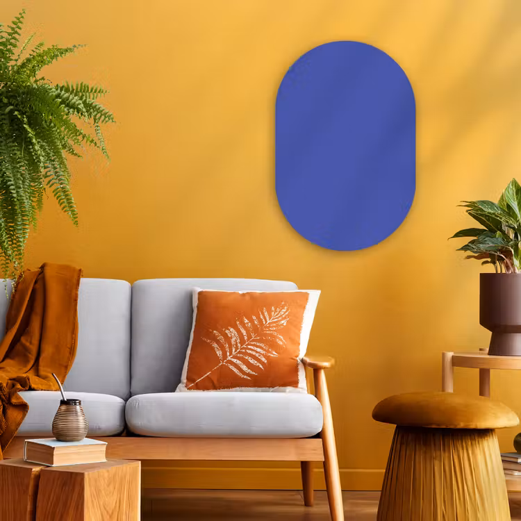 Muurovaal - Kunststof - Chinese - Blue - Blauw — 2