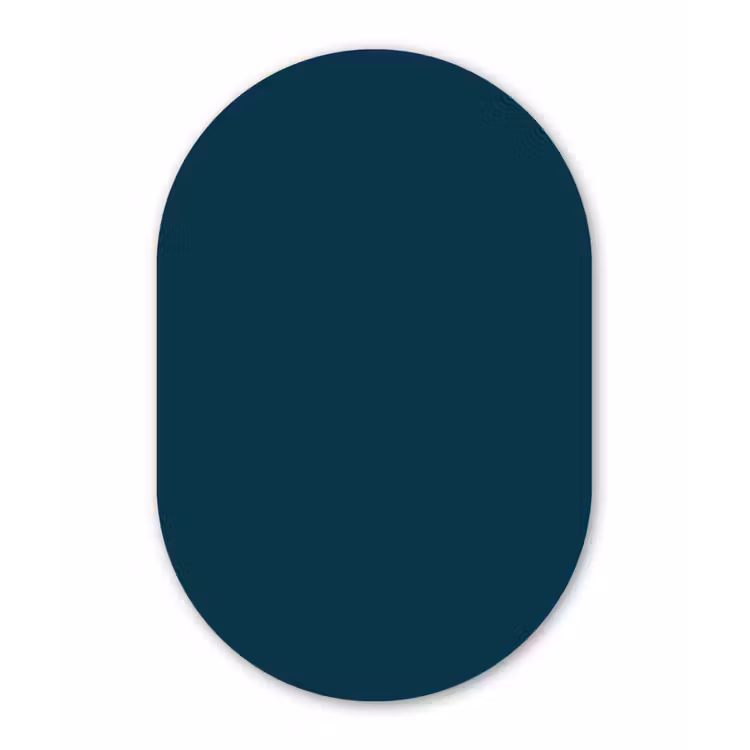 Muurovaal - Kunststof - Dark - Indigo - Blauw — 1