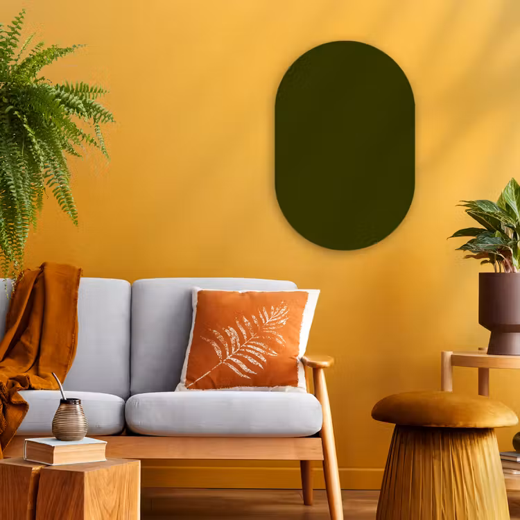 Muurovaal - Kunststof - Dark  - Olive - Groen — 3
