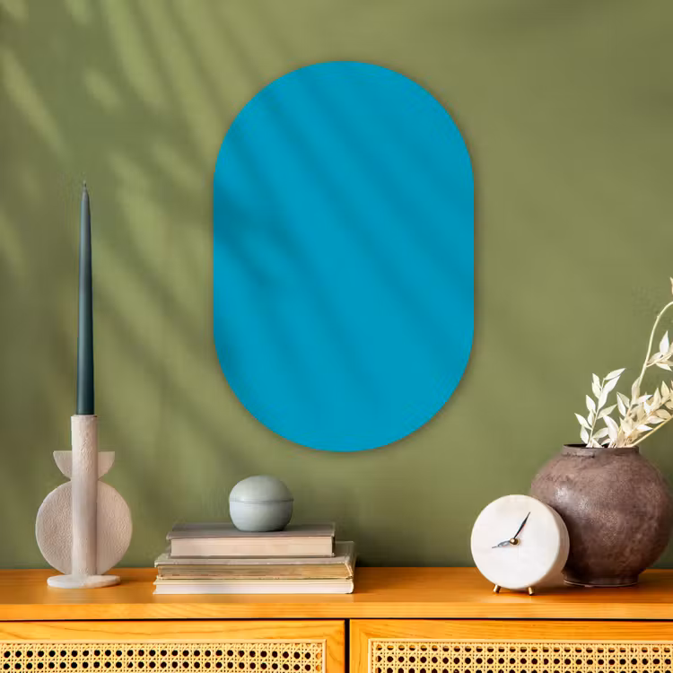 Muurovaal - Kunststof - Deep - Turquoise - Turkoois — 2