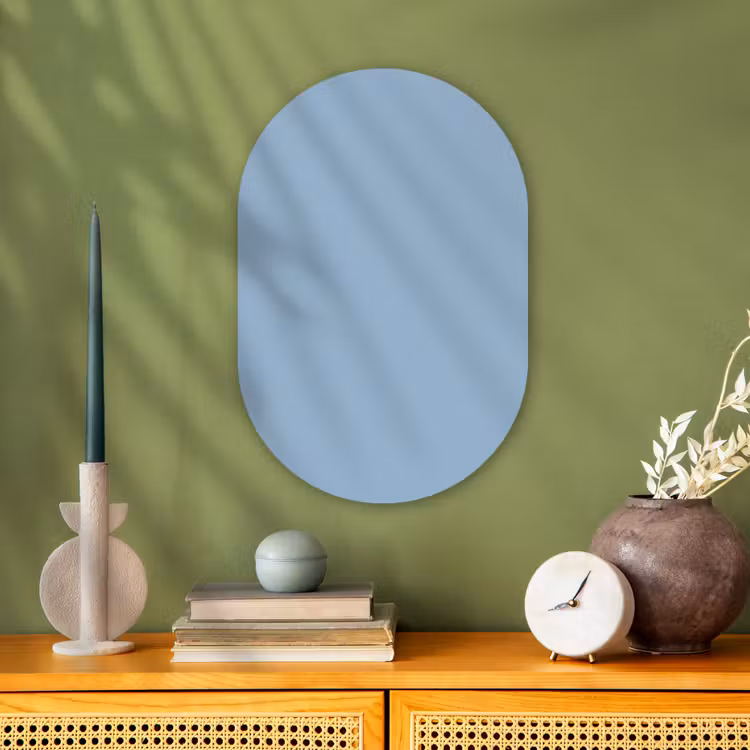 Muurovaal - Kunststof - Dusty - Denim - Blauw — 3