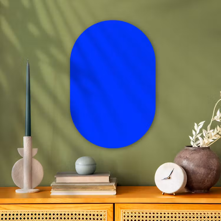 Muurovaal - Kunststof - Electric - Blue - Blauw — 2